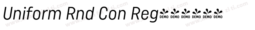 Uniform Rnd Con Reg字体转换